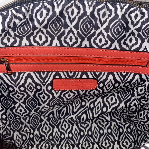 Urban Expressions Red/Orange Large Vegan Satchel Crossbody/Hand/Shoulder Bag - Picture 10 of 16